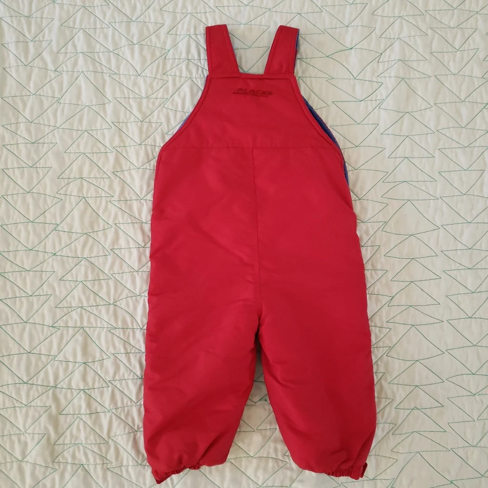 The Children's Place Red Fleece Lined Snow Bib Overalls